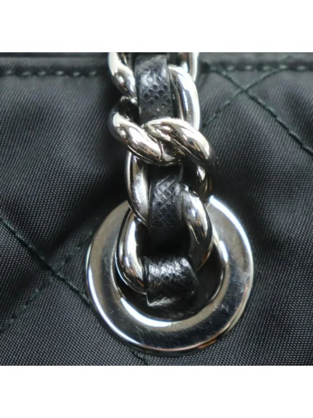 Prada Quilted Chain Tote Black